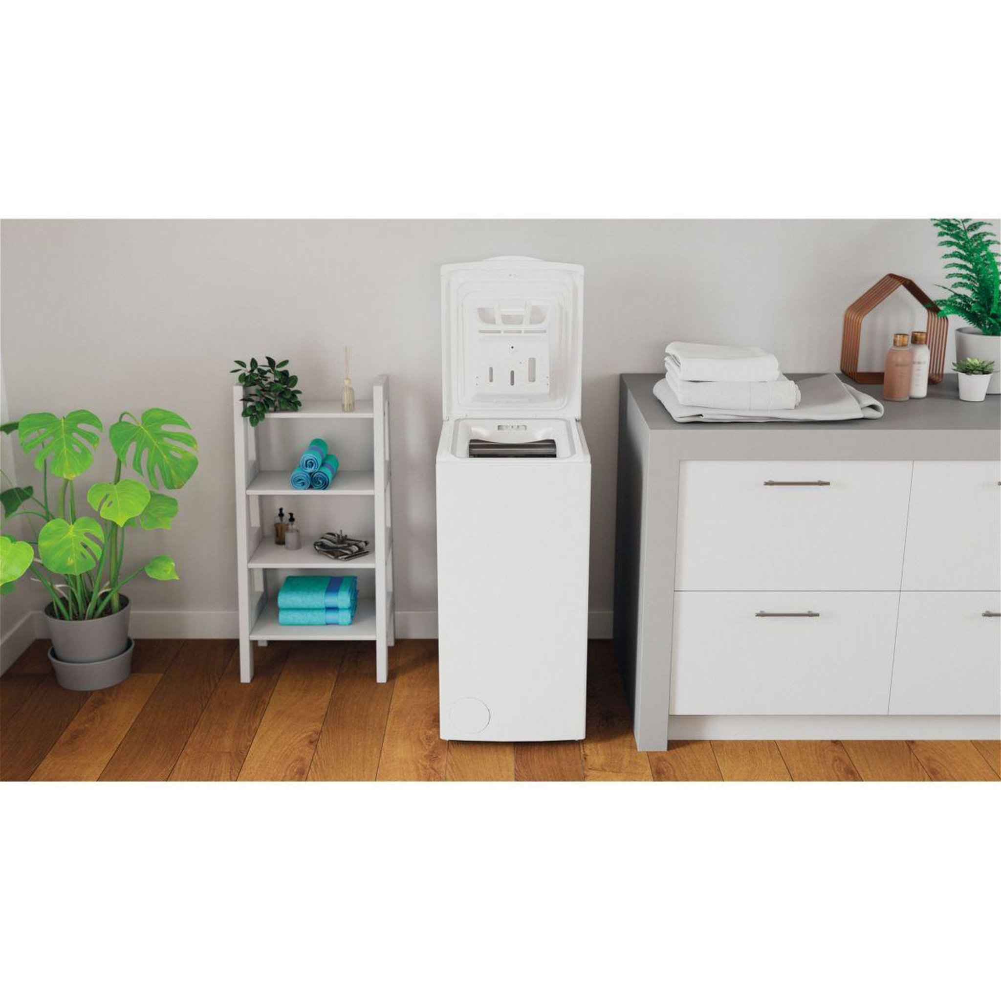 Voir la diapositive 3 : Indesit Lave linge top BTWNL60400FR/N