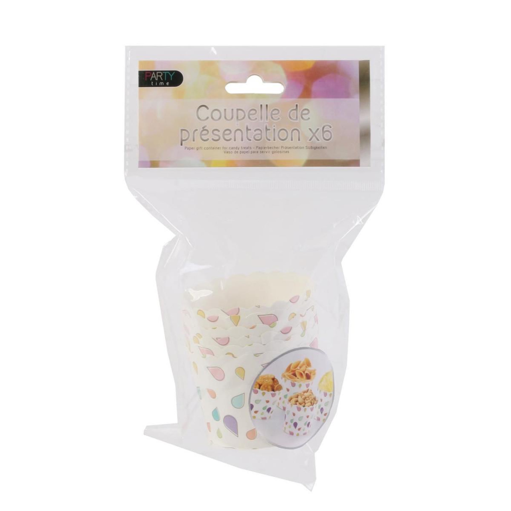 Voir la diapositive 4 : The Home Deco Factory Lot de 6 Coupelles de Présentation  Illus  7cm Blanc