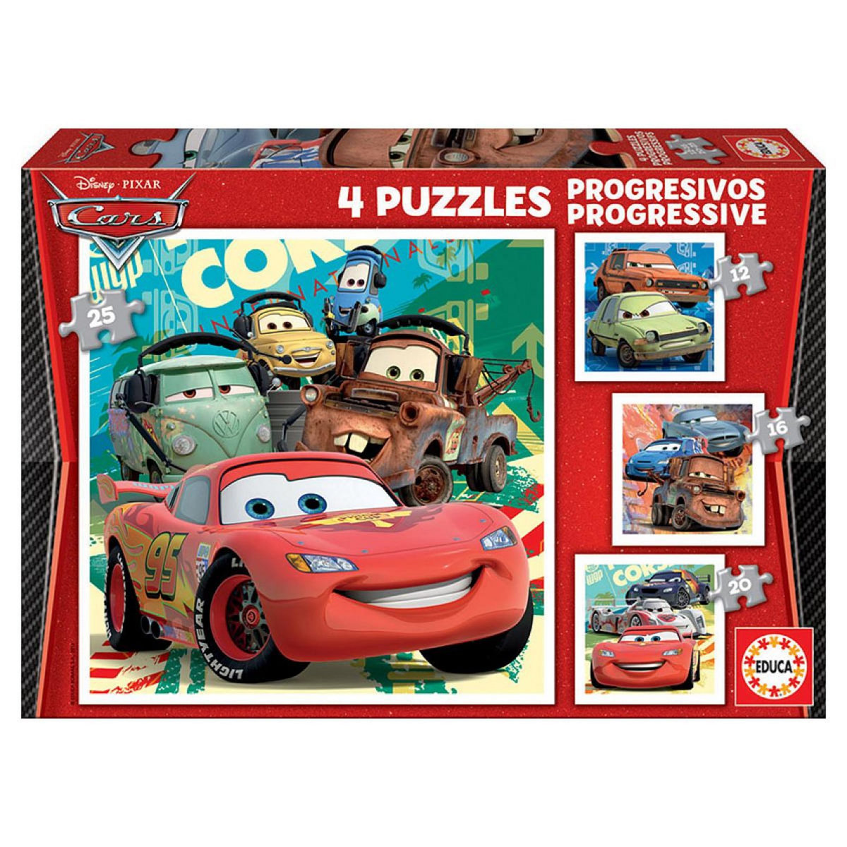 EDUCA 4 puzzles evolutifs - Cars le film