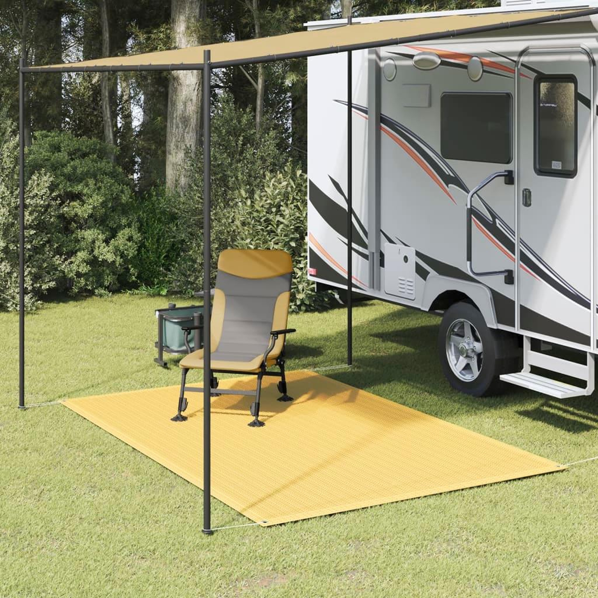 Voir la diapositive 1 : VIDAXL Tapis de tente beige 250x200 cm PEHD