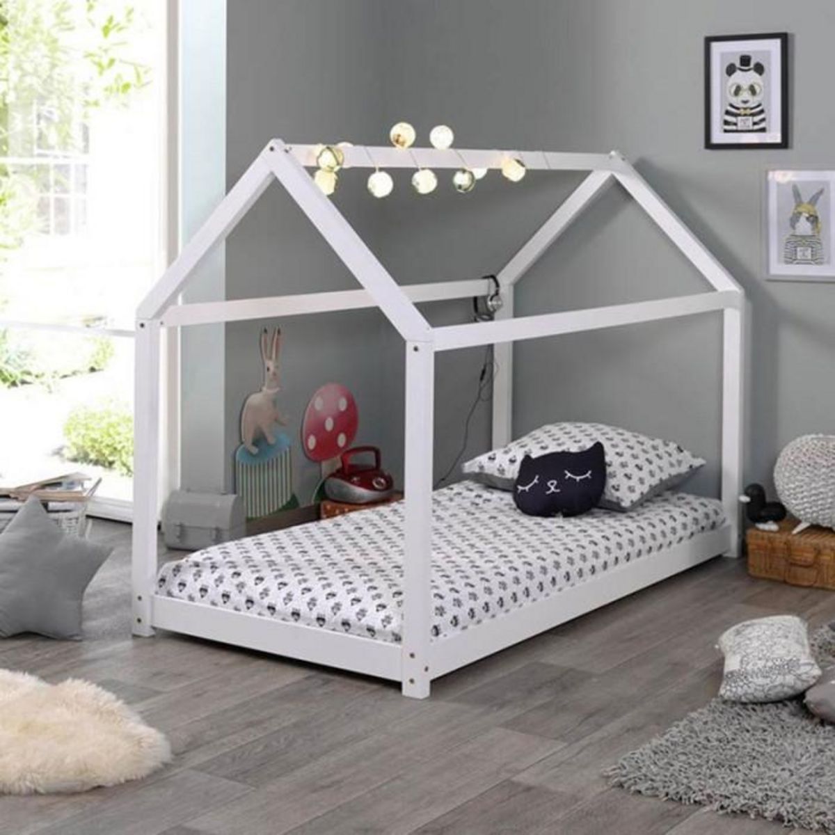 Paris Prix Lit Enfant Design  Cabane  90x200cm Blanc