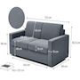 Voir la diapositive 4 : Habitat et Jardin Canapé convertible express en tissu  Diana  - Couchage 120 cm - 2 places - Gris