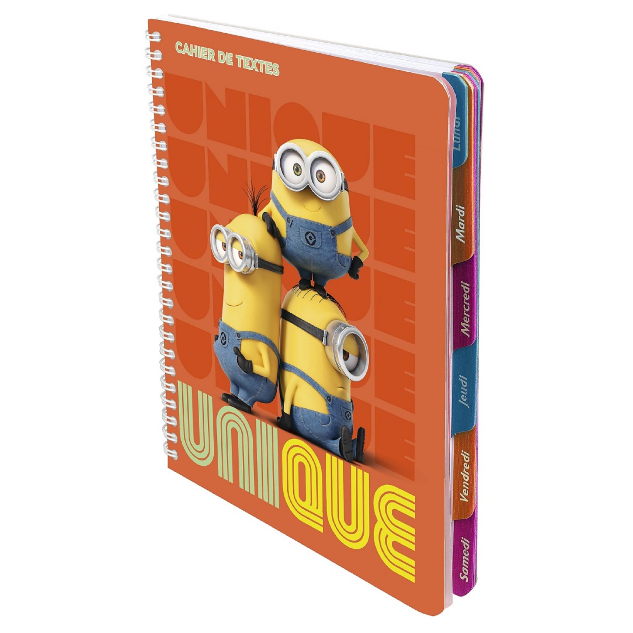 LES MINIONS Cahier De Texte à Spirale 17x22cm 148 Pages Les Minions ...