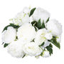 Voir la diapositive 2 : ATMOSPHERA Bouquet artificiel de 13 Pivoines - H. 50 cm - Blanc
