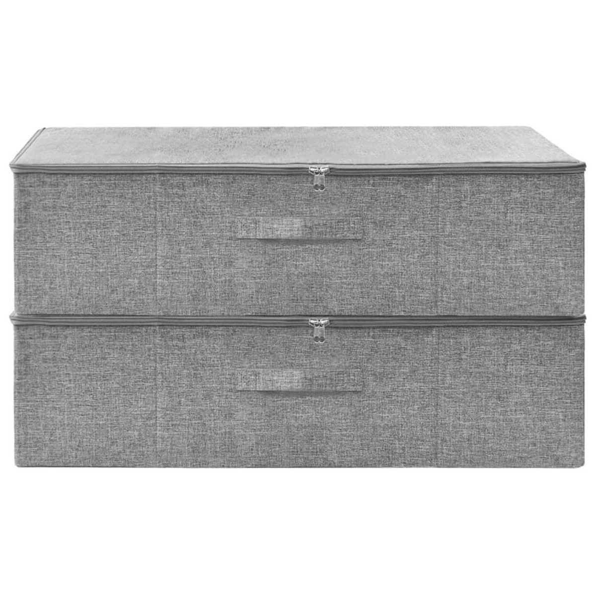 VIDAXL Boîtes de rangement 2 pcs Tissu 70x40x18 cm Gris