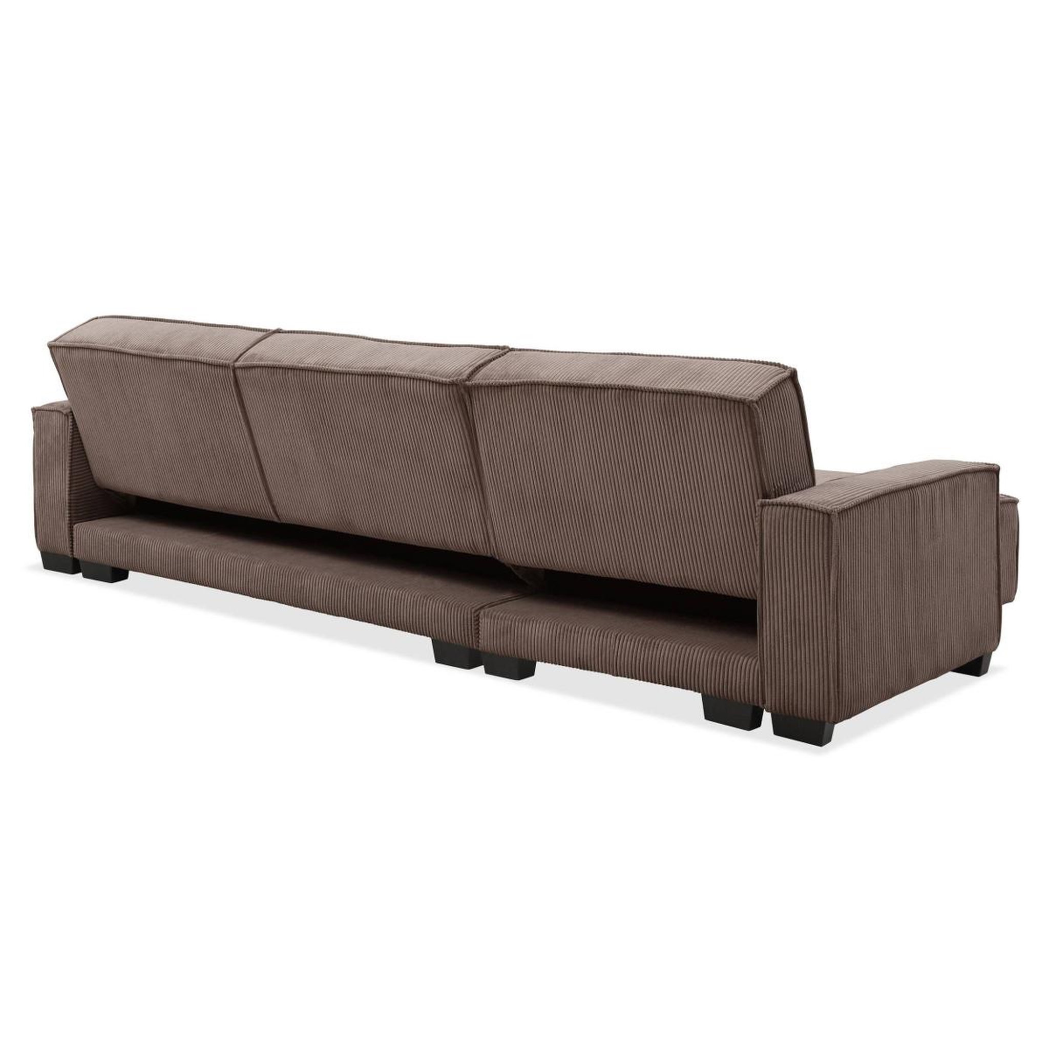Voir la diapositive 4 : Paris Prix Canapé d'angle réversible convertible  hester  293cm taupe