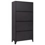 Voir la diapositive 5 : VIDAXL Armoire a casiers Anthracite et rouge 90x45x180 cm Acier