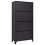 Voir la diapositive 5 : VIDAXL Armoire a casiers Anthracite et rouge 90x45x180 cm Acier