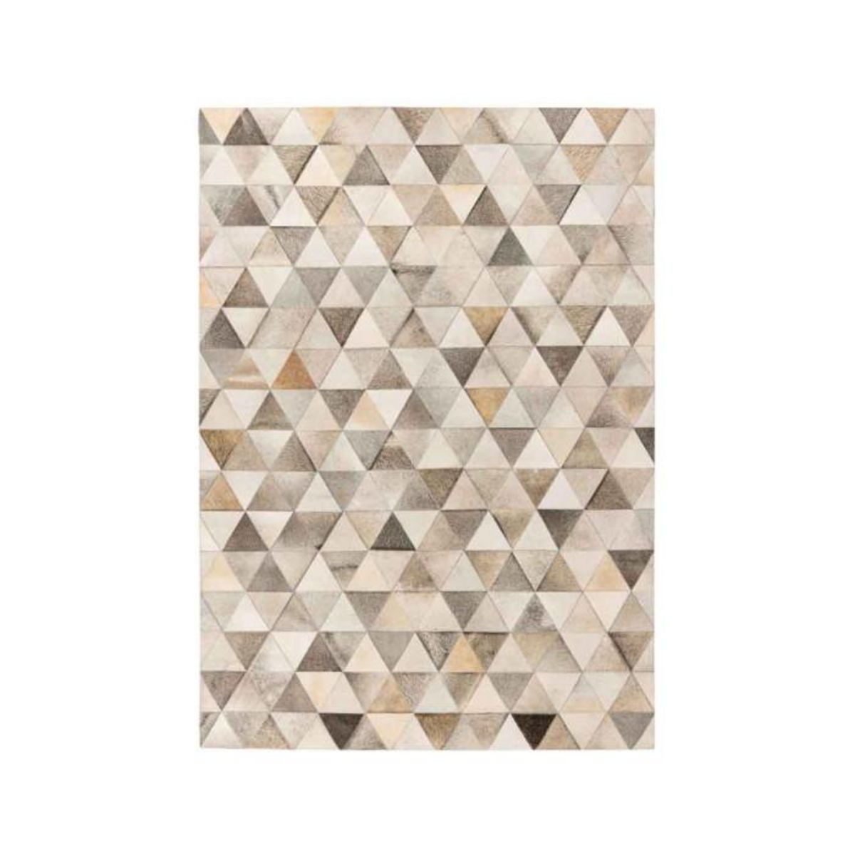 Paris Prix Tapis Déco Fait Main en Cuir  Ravi  Gris