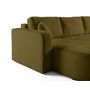 Voir la diapositive 5 : BEST MOBILIER Miro - canapé panoramique en u 7 places - convertible avec coffre - en velours texturé
