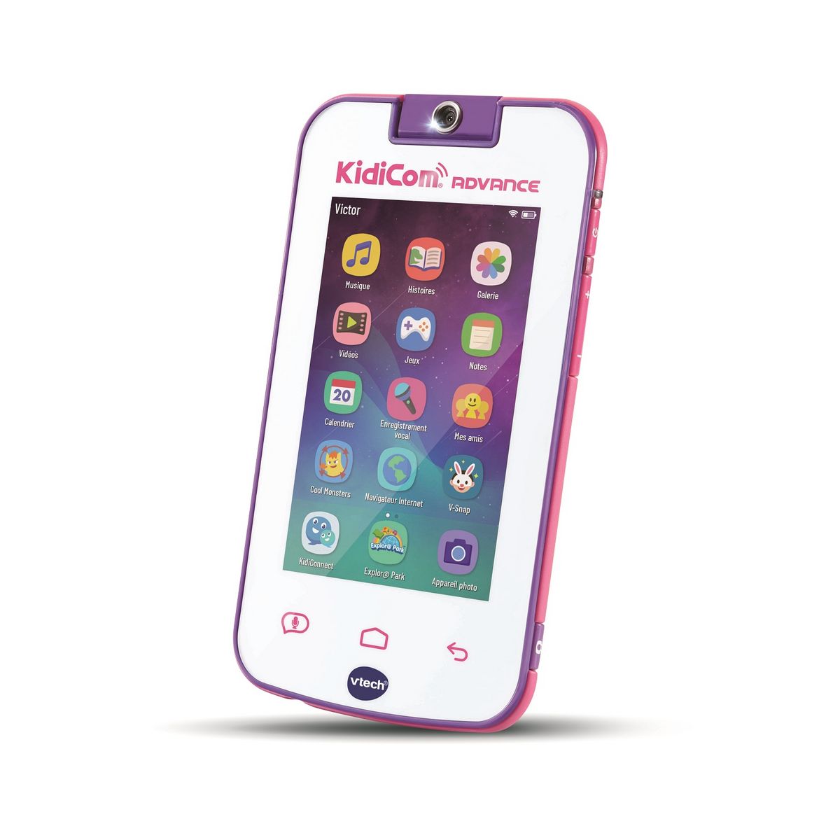 VTECH Portable KidiCom Advance blanc et rose