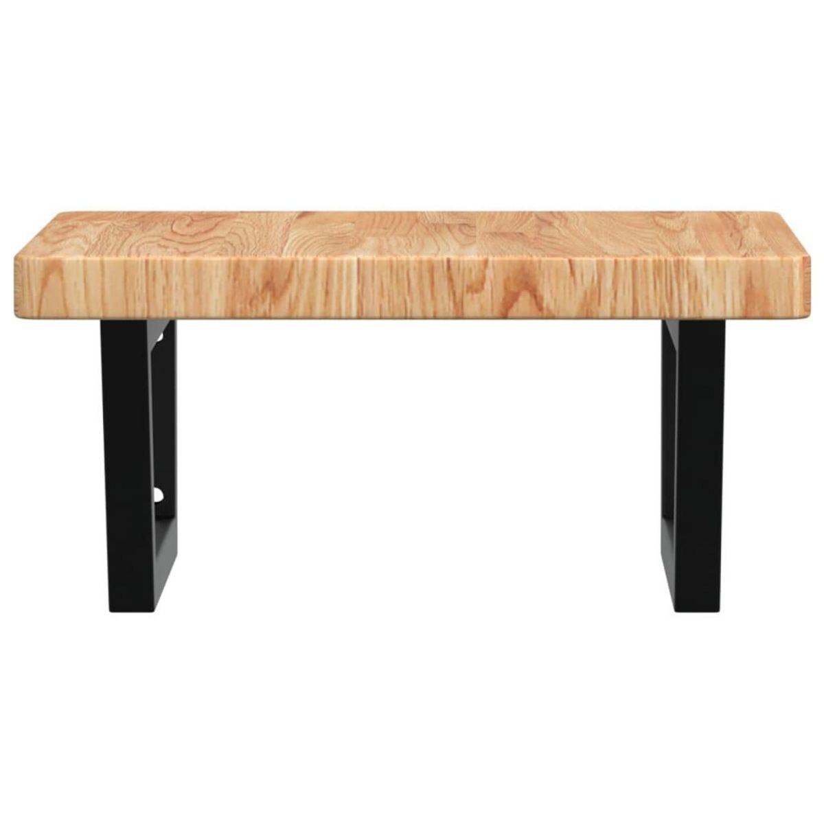 VIDAXL Etagere de vasque murale acier et bois de chene massif