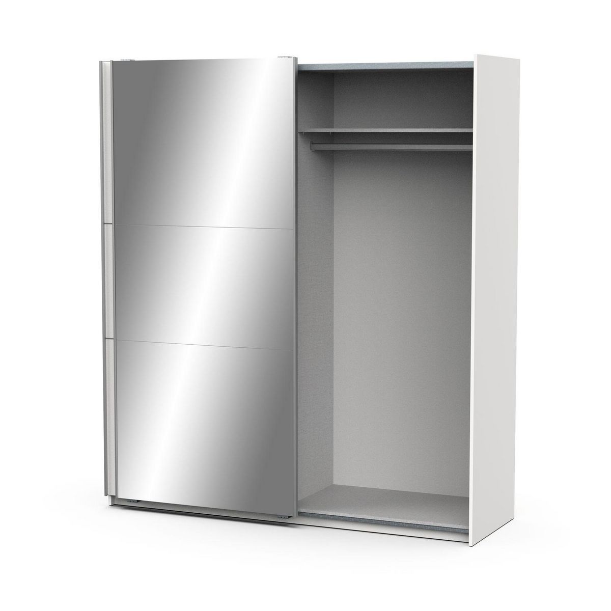 Armoire 2 portes coulissantes 1 miroir L180 cm THIBAULT