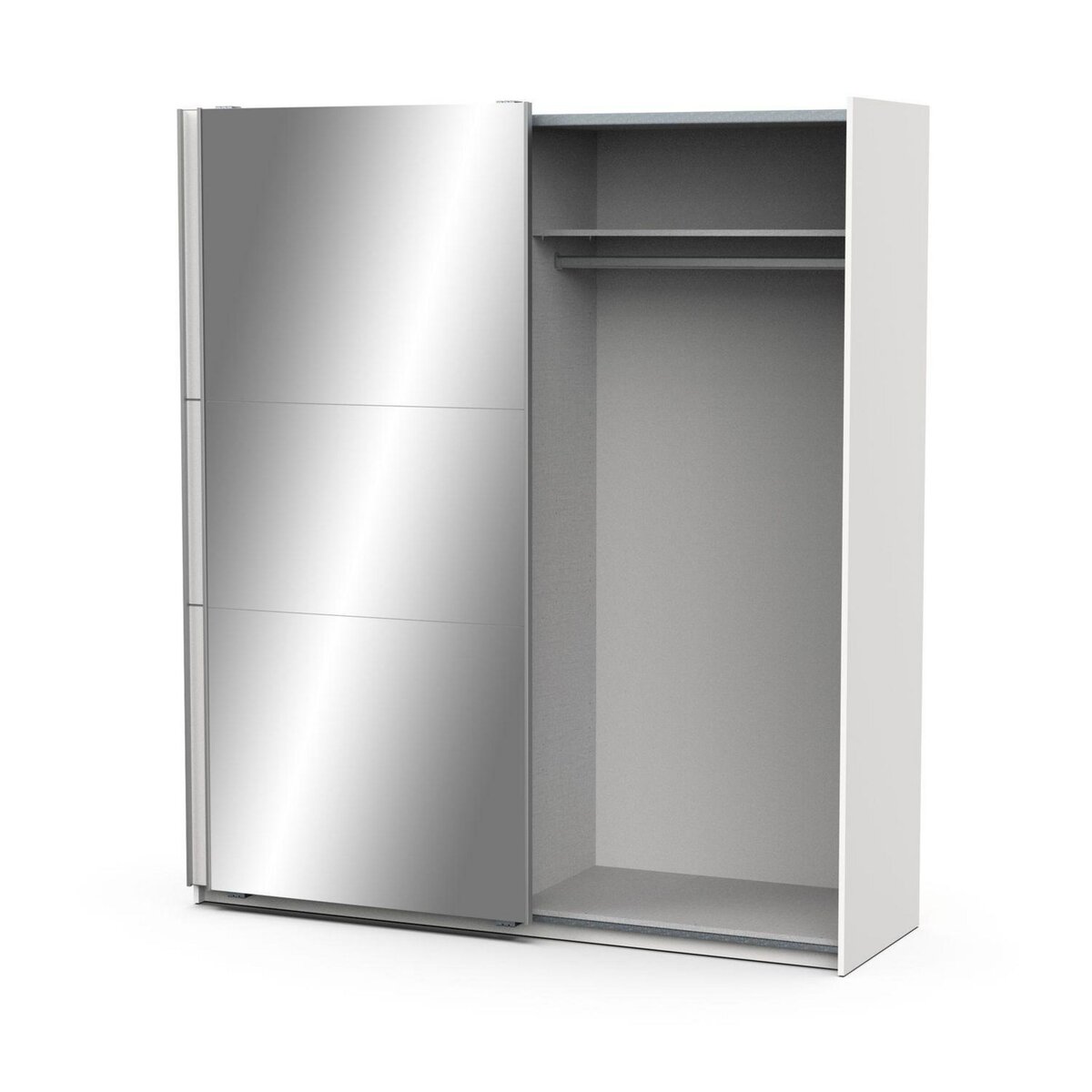 Armoire 2 portes coulissantes 1 miroir L180 cm THIBAULT