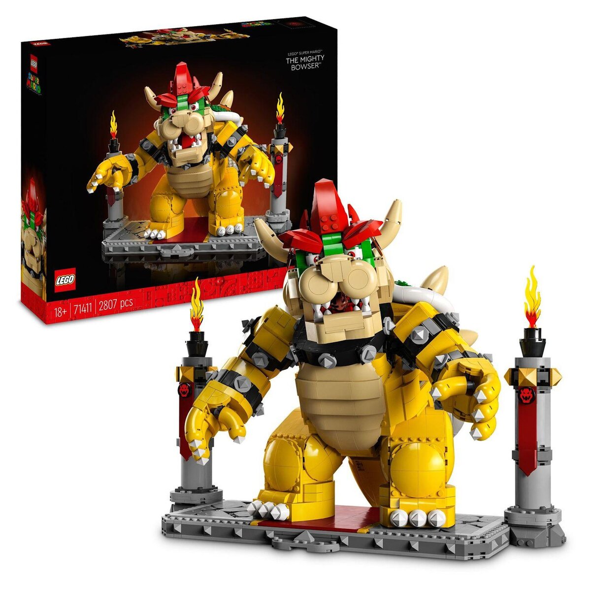 LEGO Super Mario 71411 Le Puissant Bowser, Figurine, Kit de Construction, Collection,  Cadeau