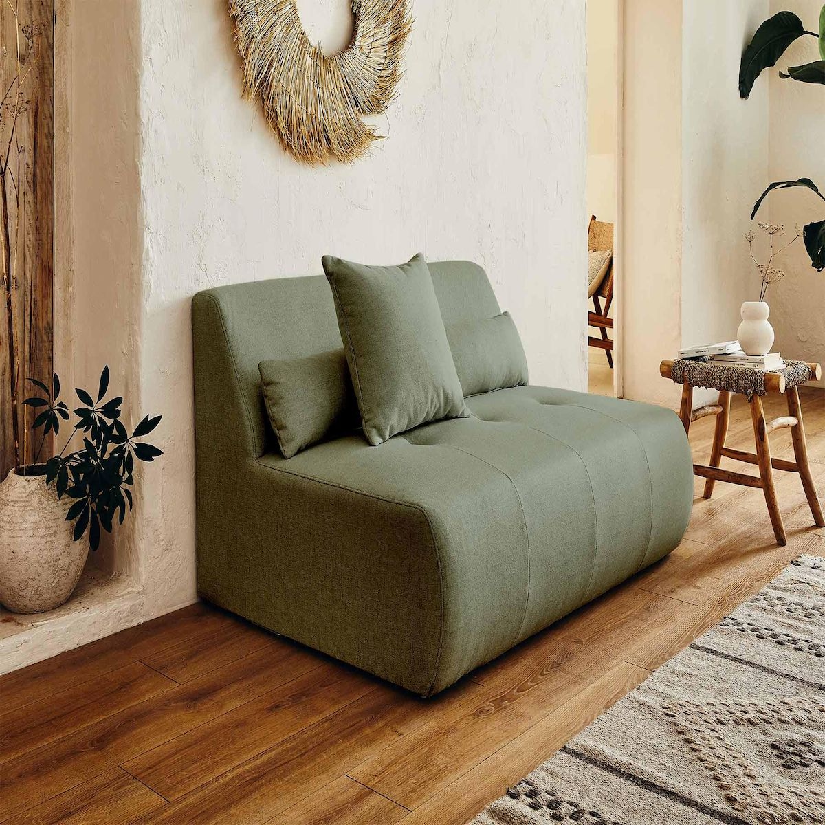 LISA DESIGN Onyx - canapé modulable d'angle gauche 5 places - en tissu