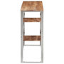 Voir la diapositive 3 : VIDAXL Table console argente acier inoxydable et bois massif d'acacia