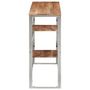 Voir la diapositive 3 : VIDAXL Table console argente acier inoxydable et bois massif d'acacia