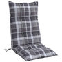 Voir la diapositive 5 : VIDAXL Coussins de chaise a dossier haut lot de 2 motif carreaux gris