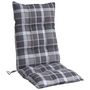 Voir la diapositive 5 : VIDAXL Coussins de chaise a dossier haut lot de 2 motif carreaux gris