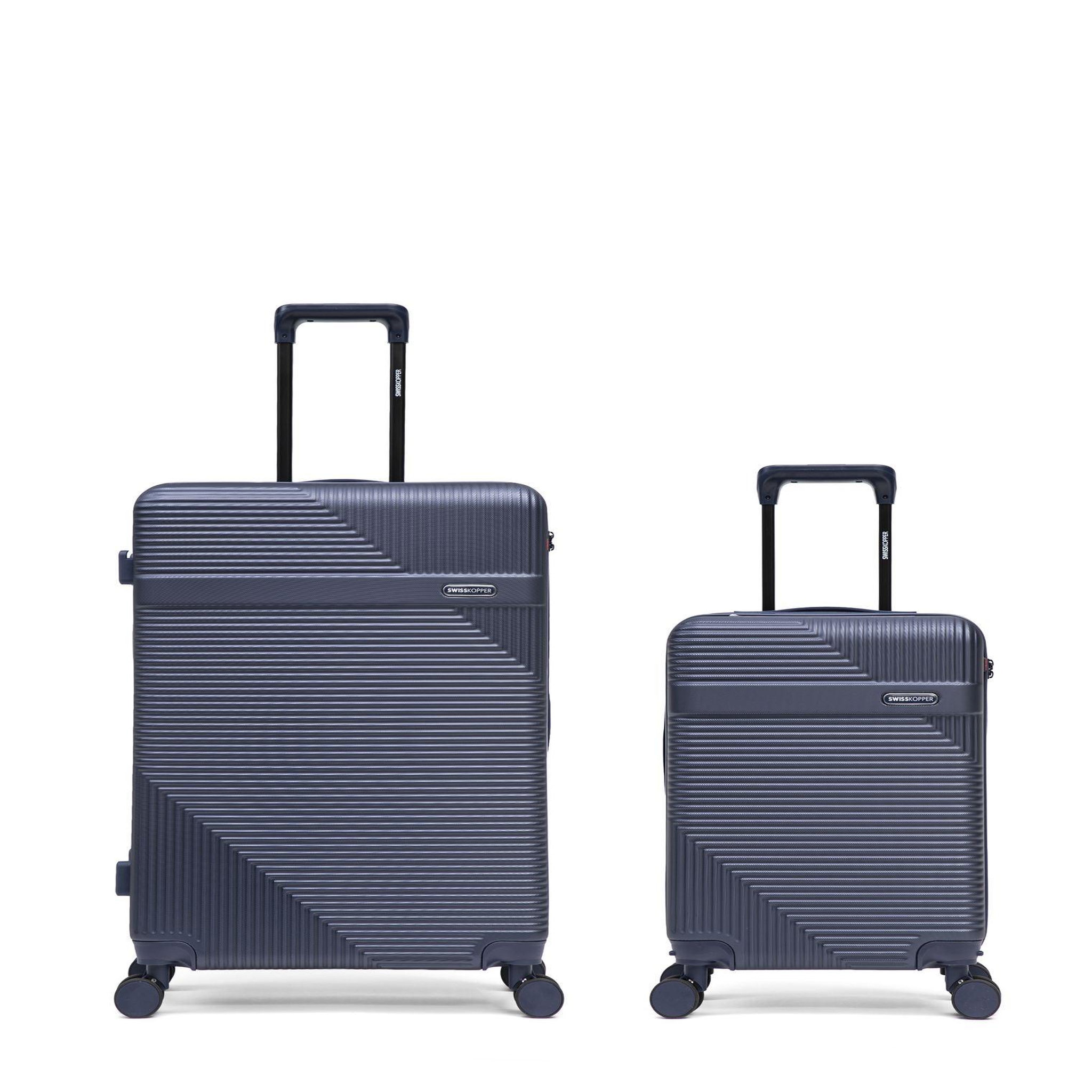 SWISS KOPPER Lot de 2 Valises Rigides Grand Format et Cabine WOHLEN. Coloris disponibles : Orange, Rose