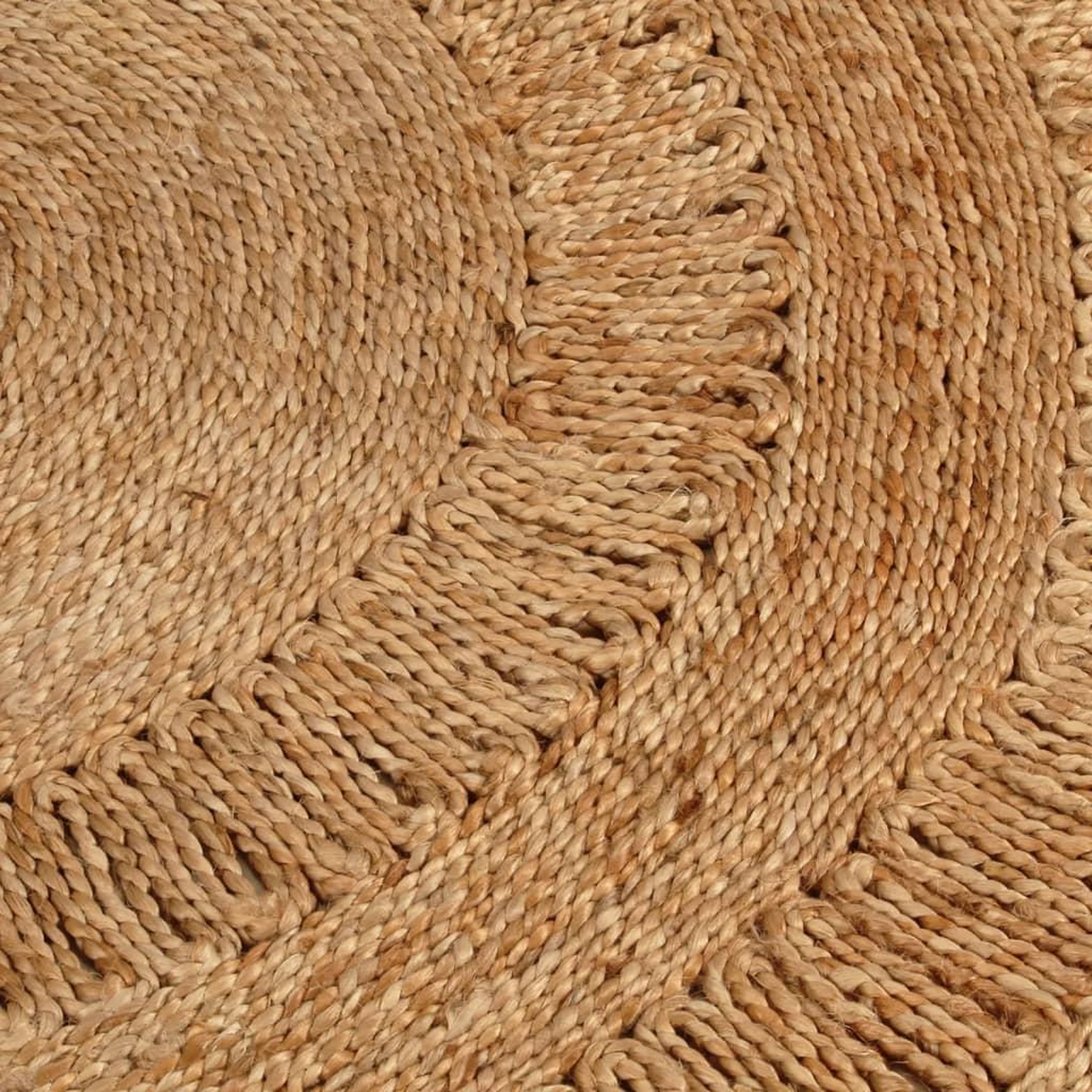 Voir la diapositive 3 : VIDAXL Tapis Jute tresse a la main 150 cm Rond