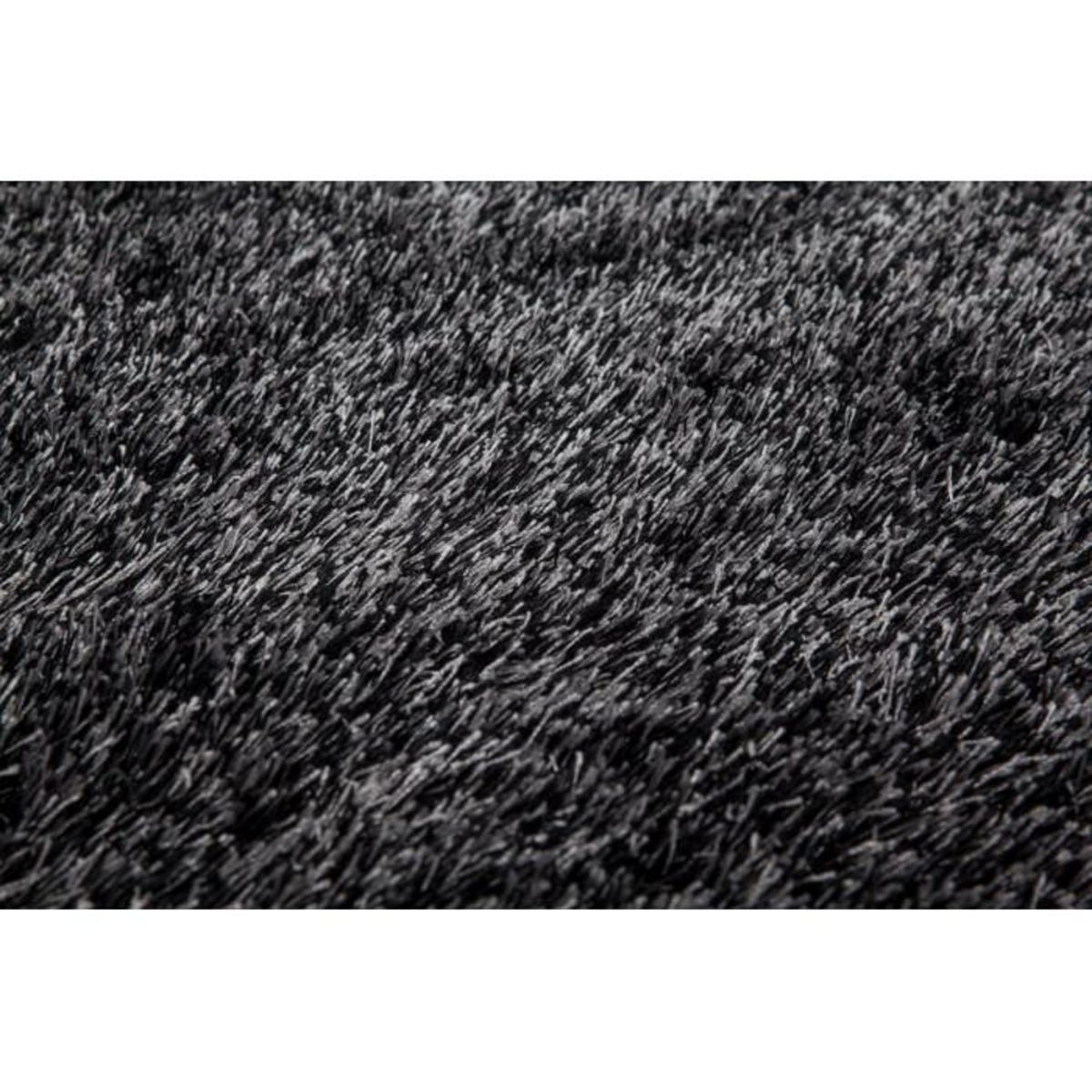Paris Prix Tapis Shaggy Rond Fait Main  Diamond  Anthracite
