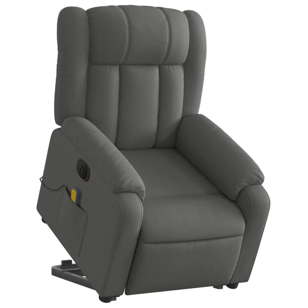 VIDAXL Fauteuil inclinable de massage electrique Gris fonce Tissu