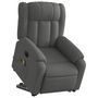Voir la diapositive 3 : VIDAXL Fauteuil inclinable de massage electrique Gris fonce Tissu