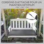 Voir la diapositive 4 : OUTSUNNY Coussin matelas assise pour banc de jardin balancelle canapé 2 places - déhoussable - dim. 110L x 46l x 5H cm - polyester gris