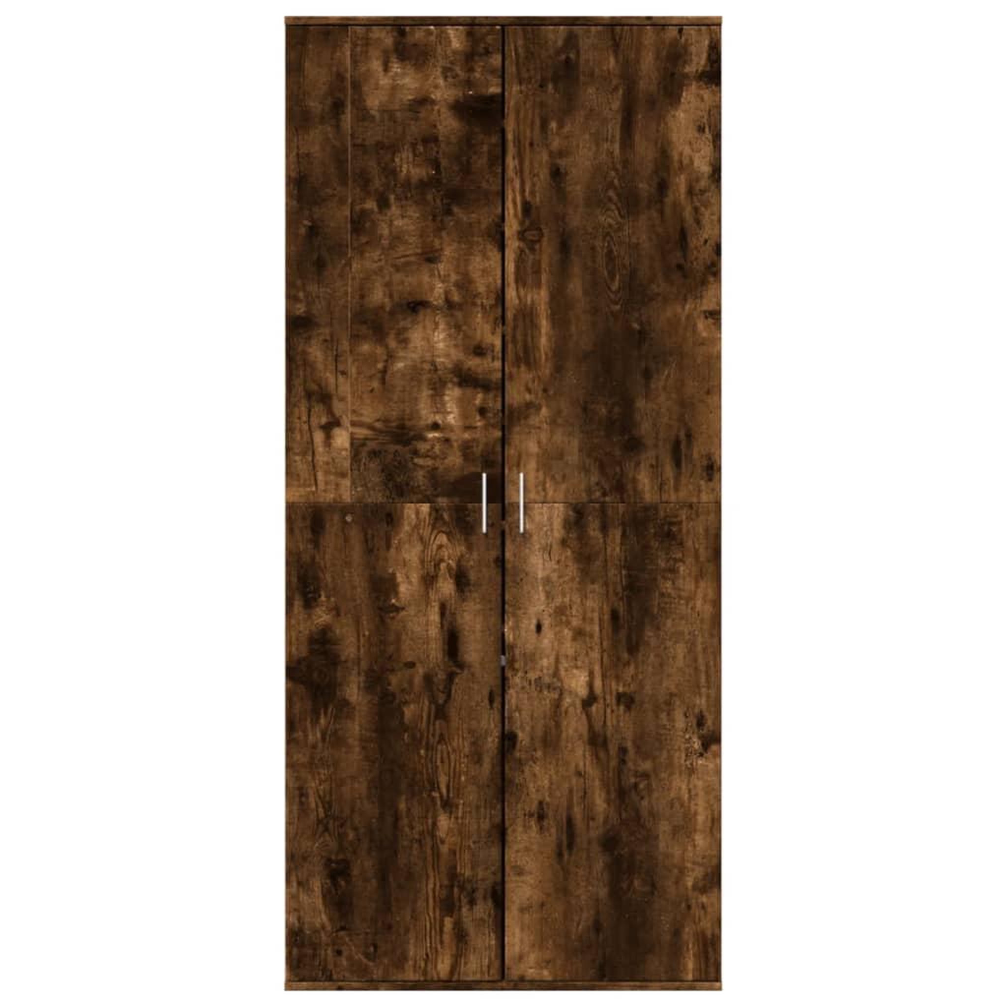 Voir la diapositive 3 : VIDAXL Armoire a chaussures chene fume 80x39x178 cm bois d'ingenierie