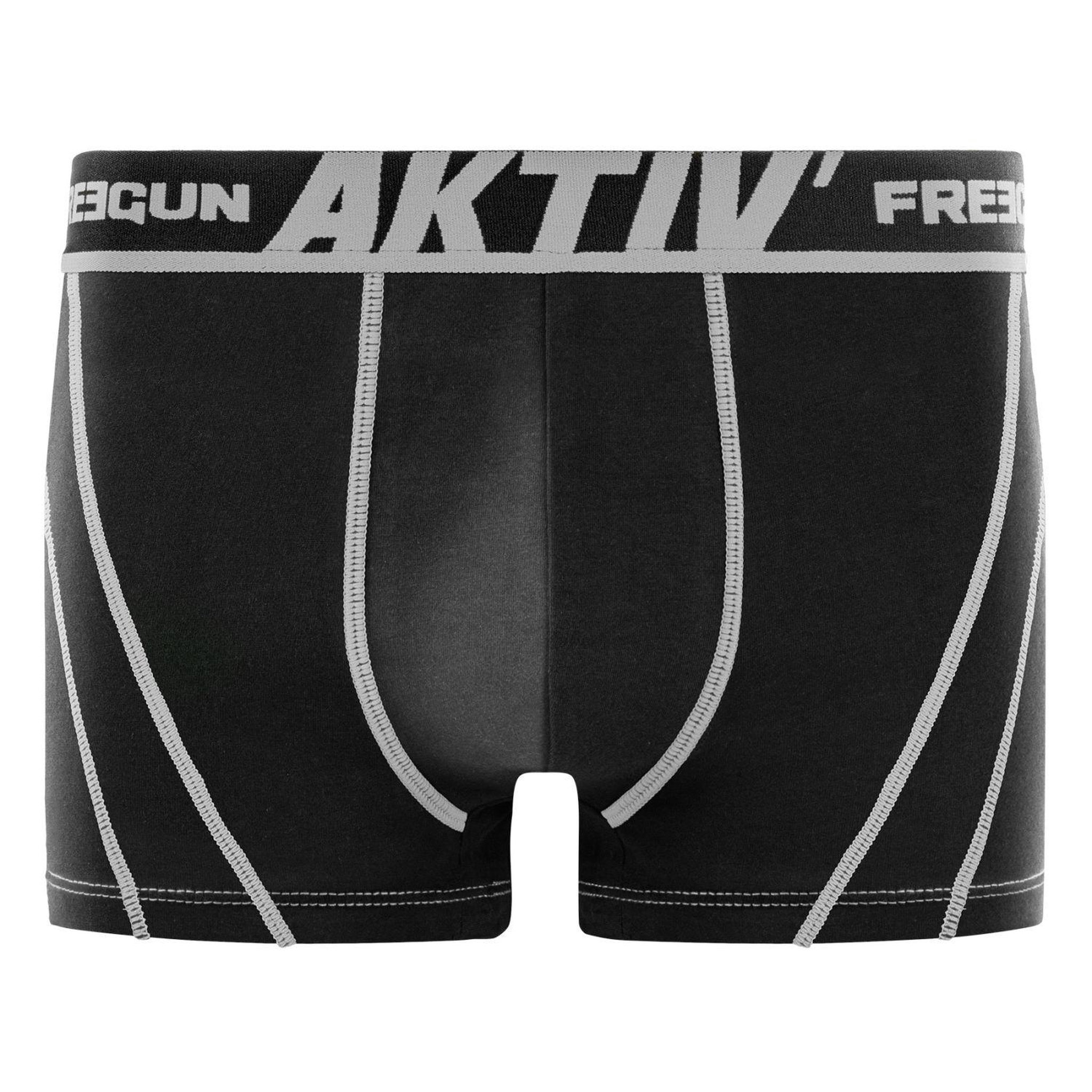 Voir la diapositive 4 : FREEGUN Lot de 4 boxers en coton homme Aktiv