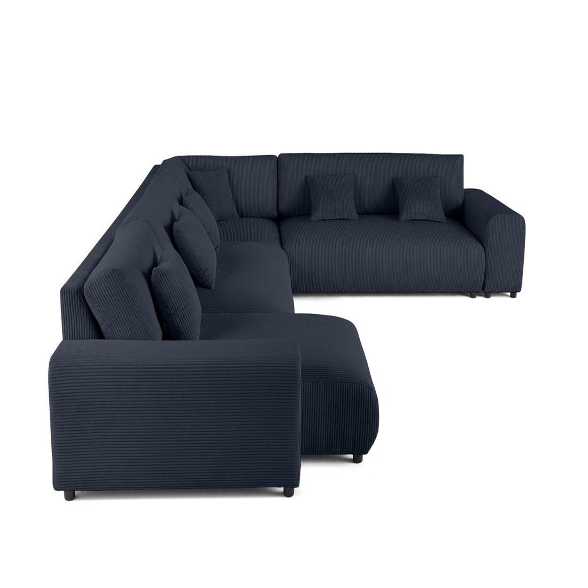Voir la diapositive 6 : BEST MOBILIER Garance - canapé modulable d'angle droit - 8 places - en velours côtelé