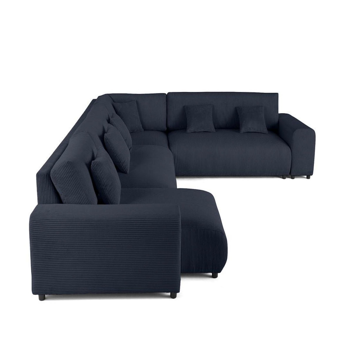 LISA DESIGN Garance - canapé modulable d'angle droit - 8 places - en velours côtelé