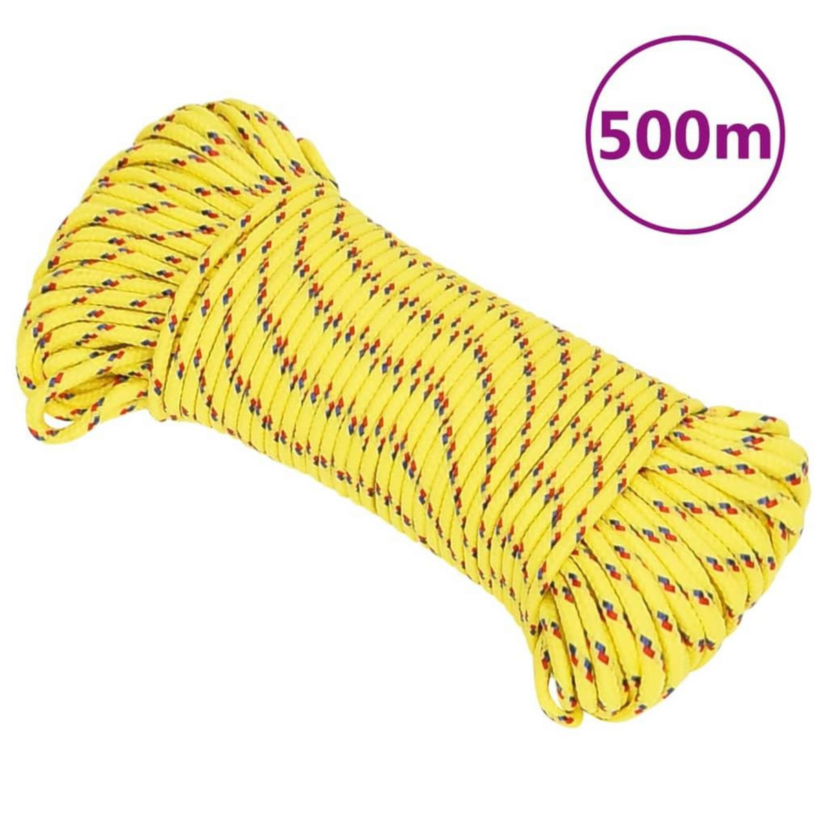 VIDAXL Corde de bateau Jaune 3 mm 500 m Polypropylene
