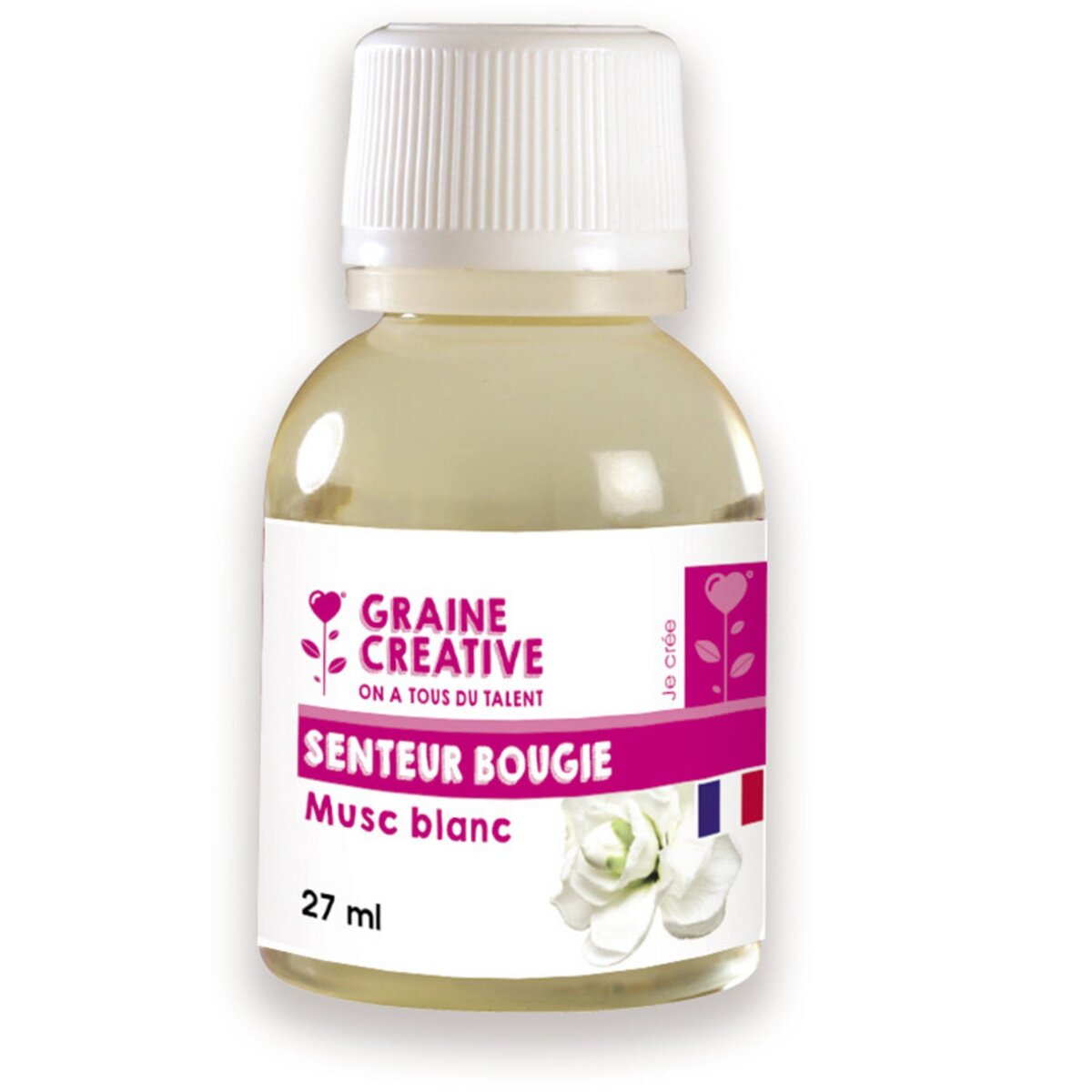 Graine créative Parfum pour bougie - Senteur Musc blanc - 27 ml