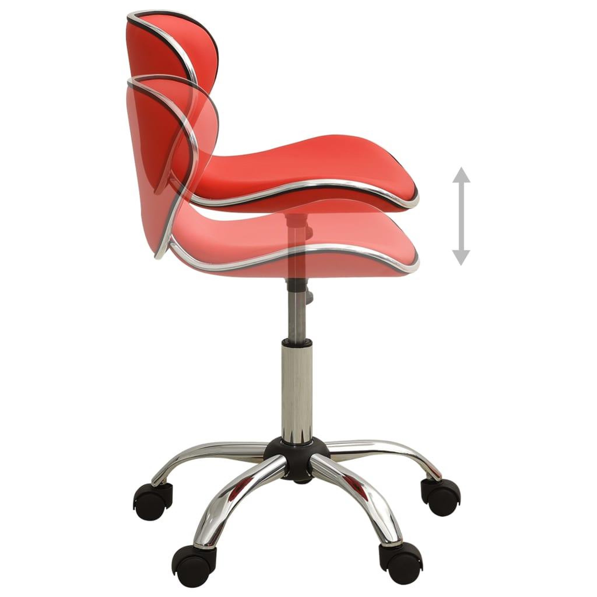 Voir la diapositive 4 : VIDAXL Chaise de bureau Rouge Similicuir
