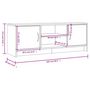 Voir la diapositive 6 : VIDAXL Meuble TV gris beton 102x30x37,5 cm bois d'ingenierie