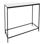 Paris Prix Console Design en Verre  Felicity  100cm Noir & Blanc