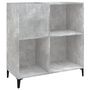 Voir la diapositive 2 : VIDAXL Armoire a disques gris beton 84,5x38x89 cm bois d'ingenierie