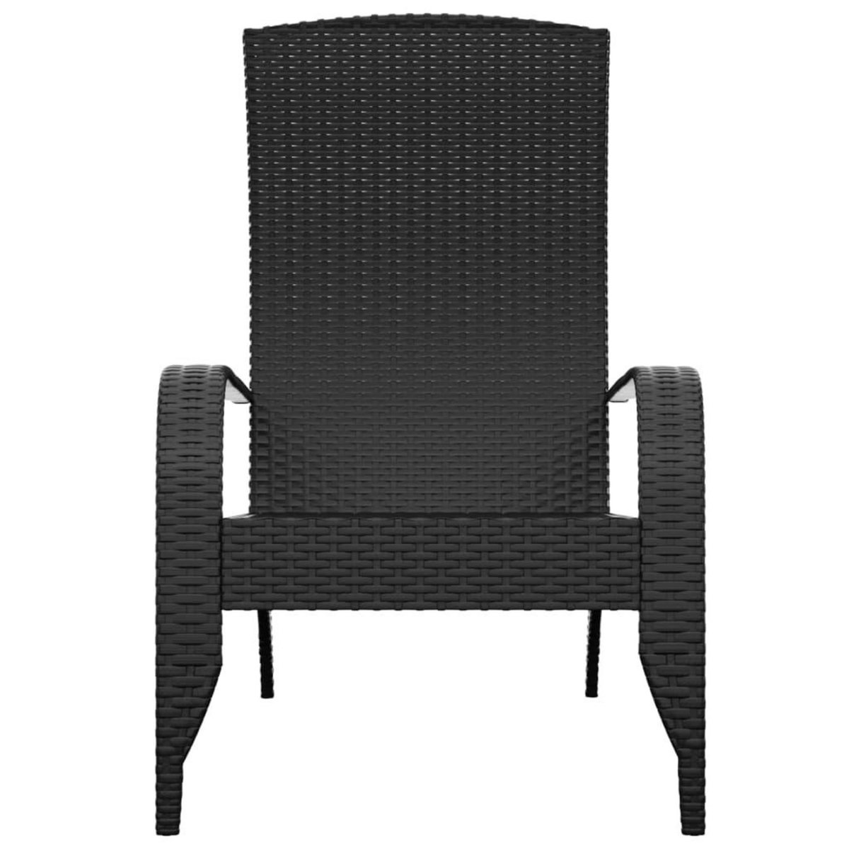 VIDAXL Chaise de jardin Adirondack Noir Resine tressee