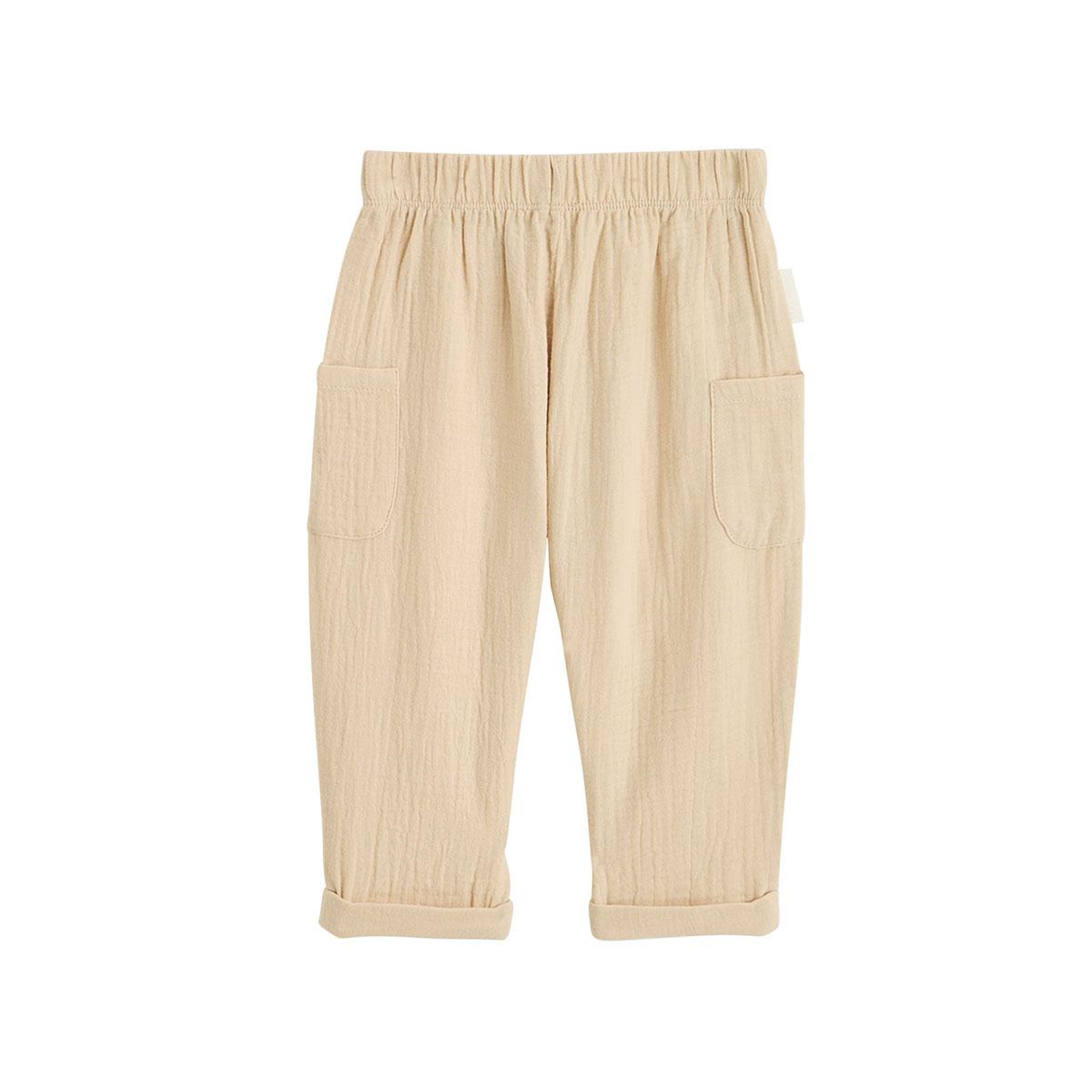 Voir la diapositive 2 : Petit Béguin Pantalon enfant en gaze de coton gabin