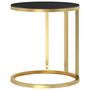 Voir la diapositive 3 : VIDAXL Table d'appoint Dore et noir 45 cm Verre trempe