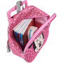 Voir la diapositive 5 : DISNEY Sac maternelle à roulettes 3D rose Minnie