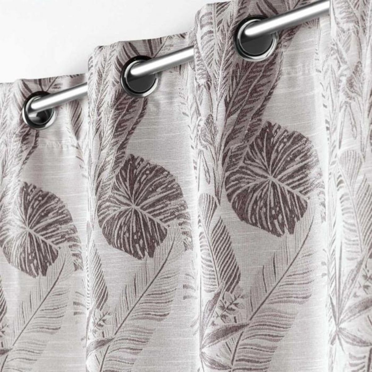Paris Prix Rideau à Œillets Imprimé  Faggy  140x260cm Taupe