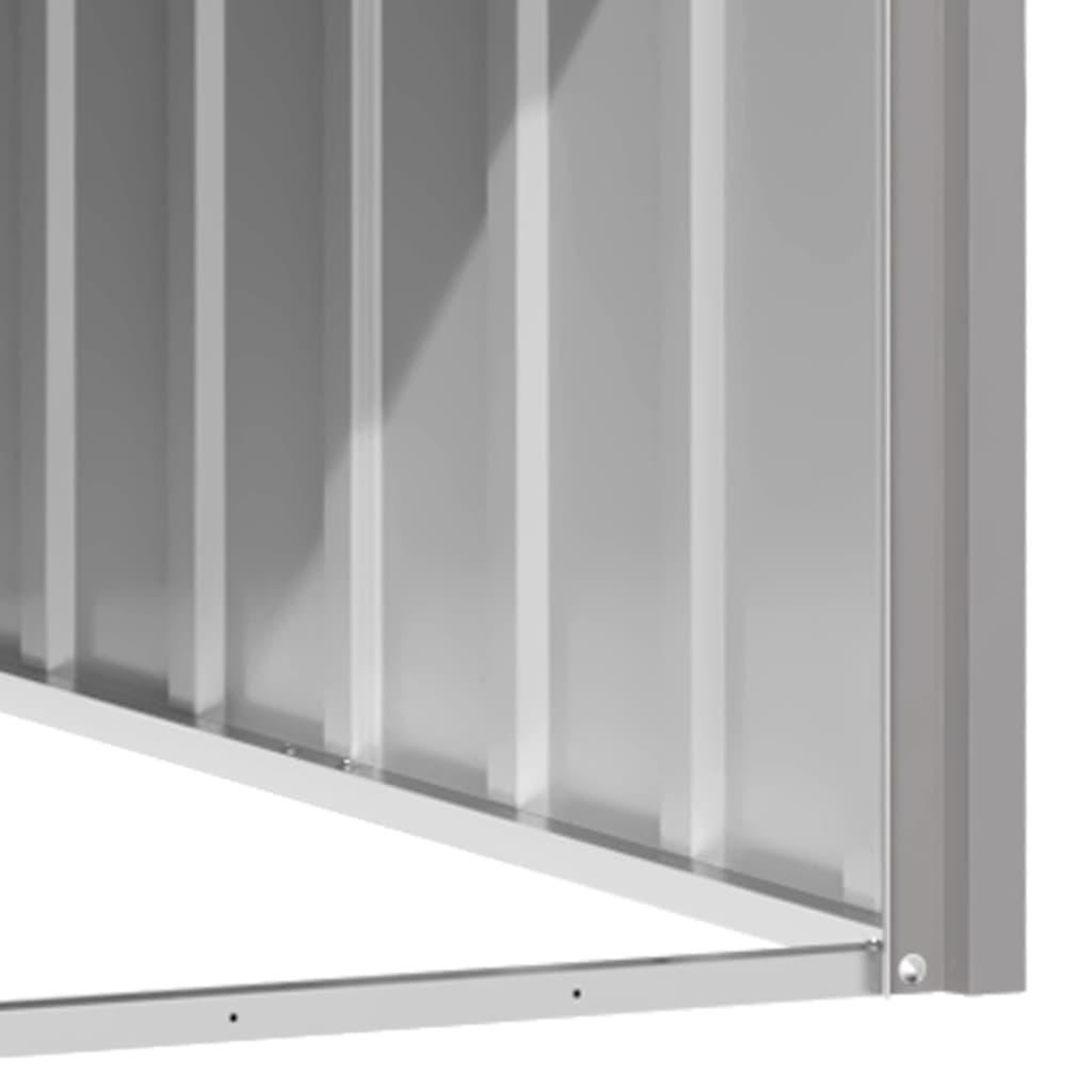 Voir la diapositive 4 : VIDAXL Niche pour chien Gris 116,5x153x81,5 cm Acier galvanise