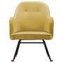 Voir la diapositive 3 : VIDAXL Chaise a bascule Jaune moutarde Velours