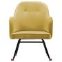 Voir la diapositive 3 : VIDAXL Chaise a bascule Jaune moutarde Velours