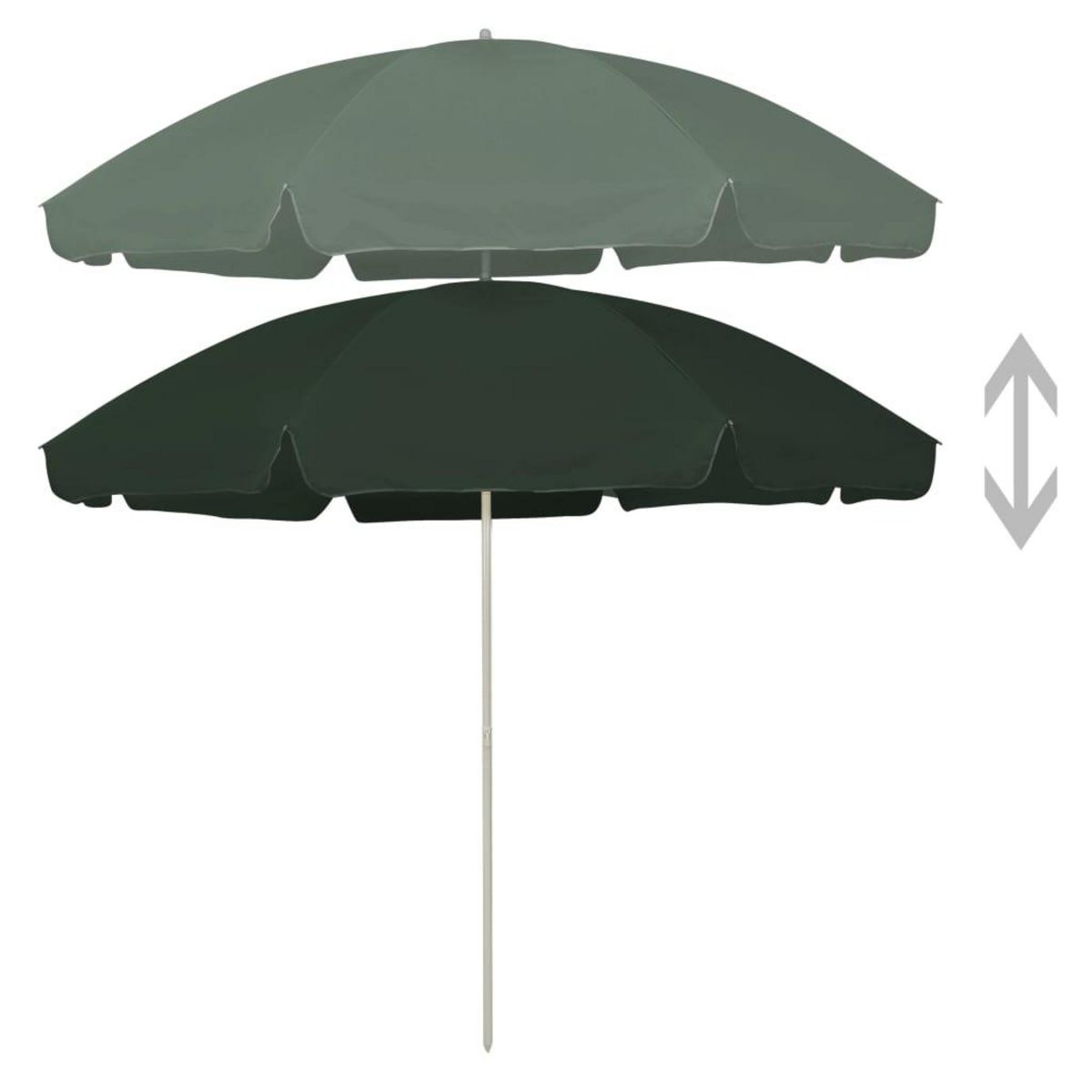 VIDAXL Parasol de plage vert 300 cm