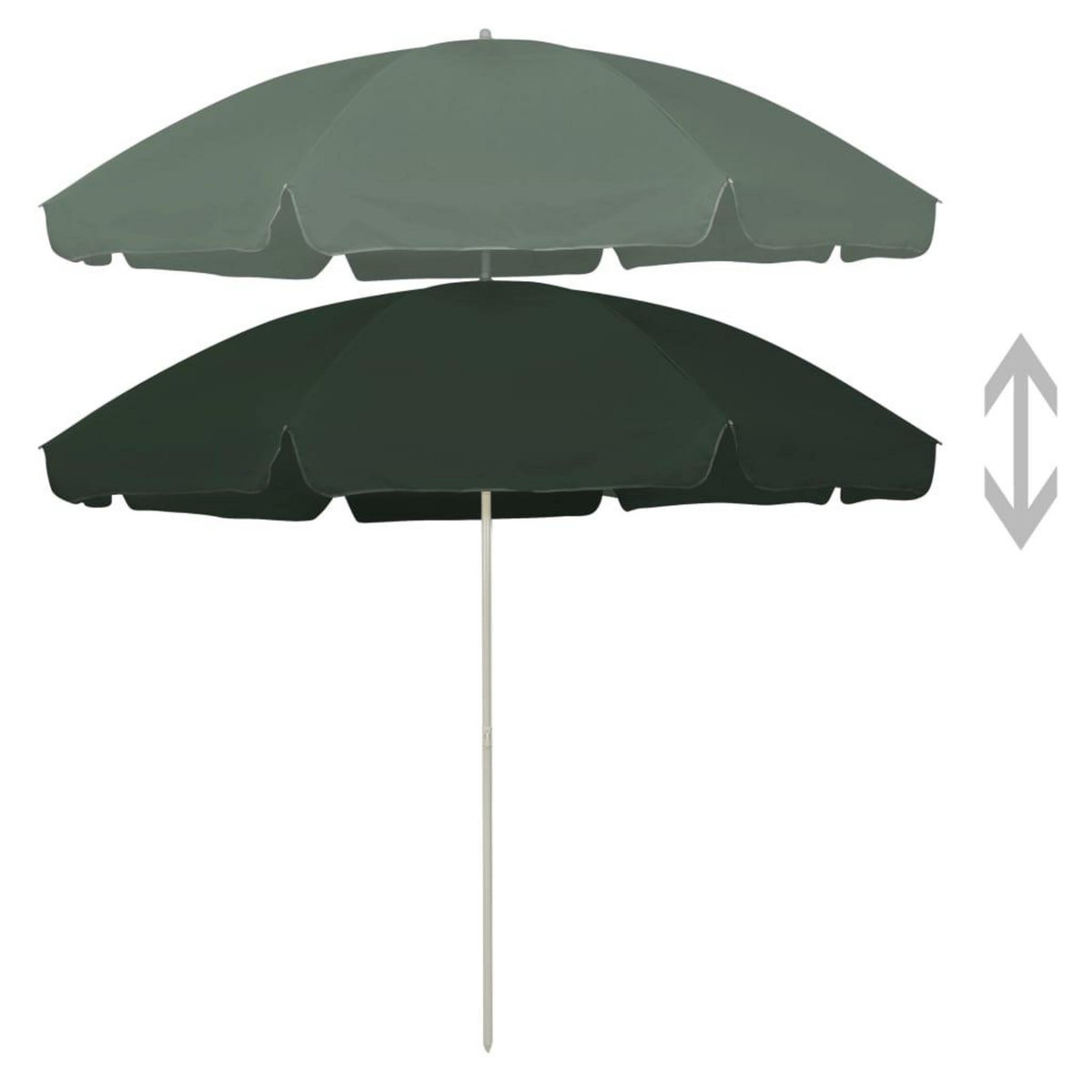 VIDAXL Parasol de plage vert 300 cm
